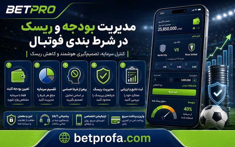 مدیریت بودجه و ریسک در شرط بندی فوتبال