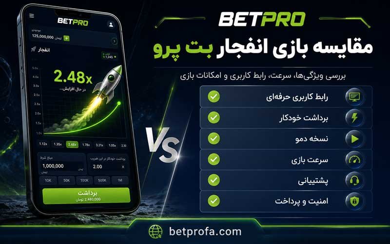 مقایسه بازی انفجار بت پرو